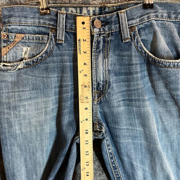 Ariat Men's Slim Straight Jeans - Light Blue - Picture 8 of 10